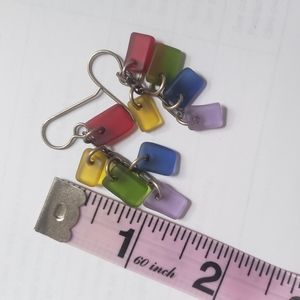 Beachy Sea Glass Rainbow Earrings